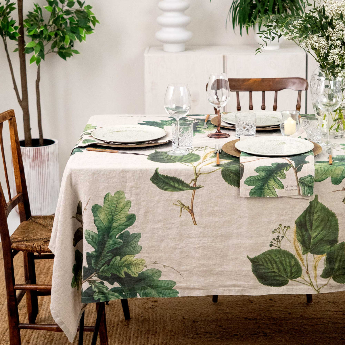 Table cloth TREES natural.