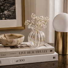 Load image into Gallery viewer, The Flower Vase – Clear Gold – 11.5 × 11.5 × 13.5 cm
