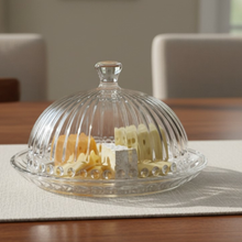 Load image into Gallery viewer, Empire Crystal Plate and Cover 20cm
