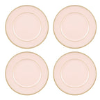 Set of 4 pink Plastic under plate 33cm.