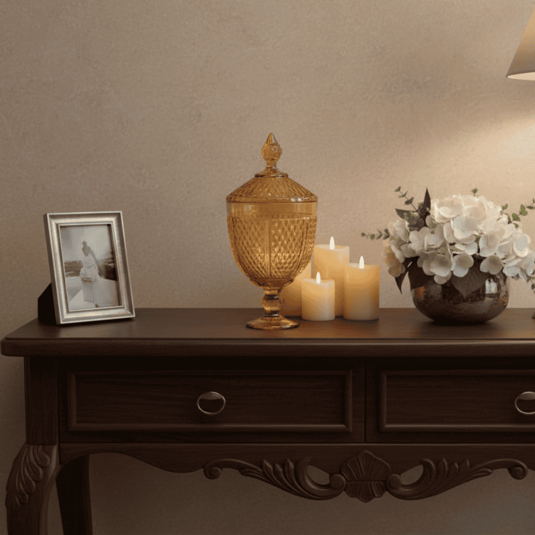 Crystal Amber Jar 15x32cm – image 4 | House Art