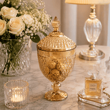 Load image into Gallery viewer, Crystal Amber Jar 15x32cm

