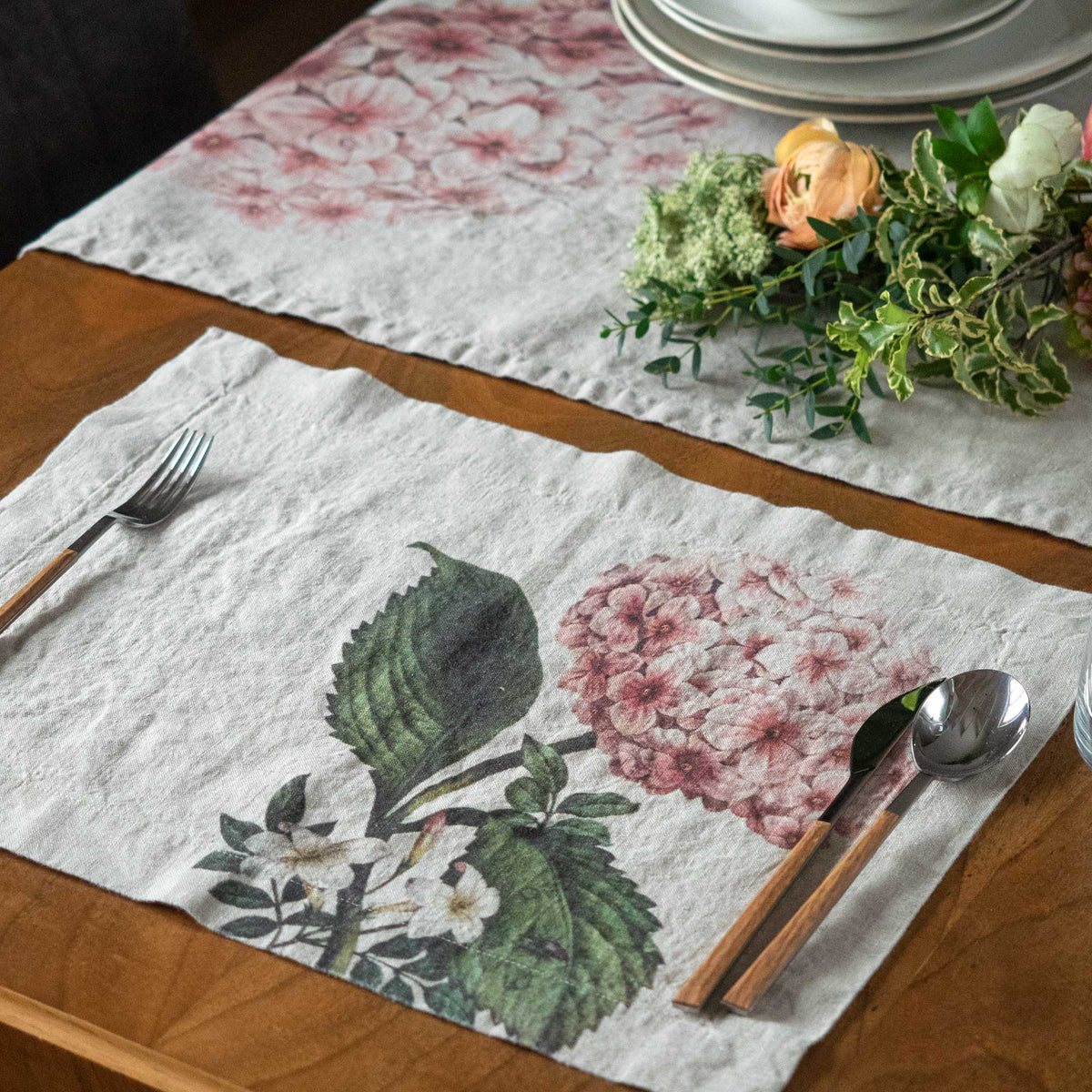 Set of 2 Placemats HORTENSIA
