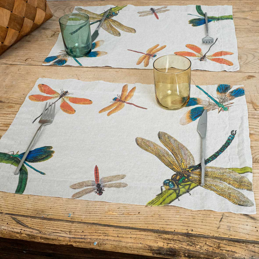 Set of 2 Placemats LAKESIDE DRAGONFLIES.