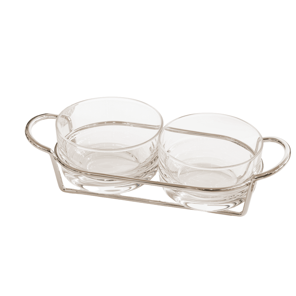 Silver Plated Double Bowl  24x10x8cm – image 2 | House Art