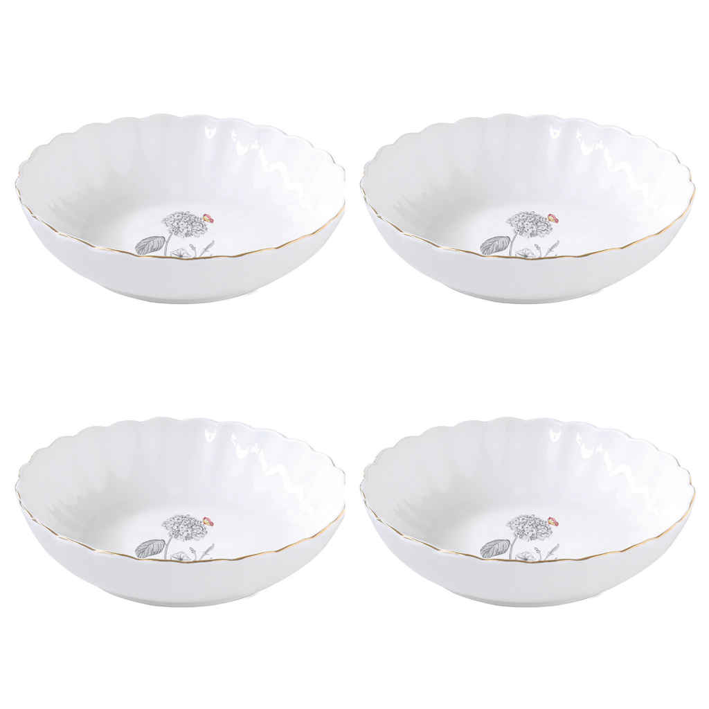 Fleurs et Papillons Set of 4 Soup Plate – image 5 | House Art