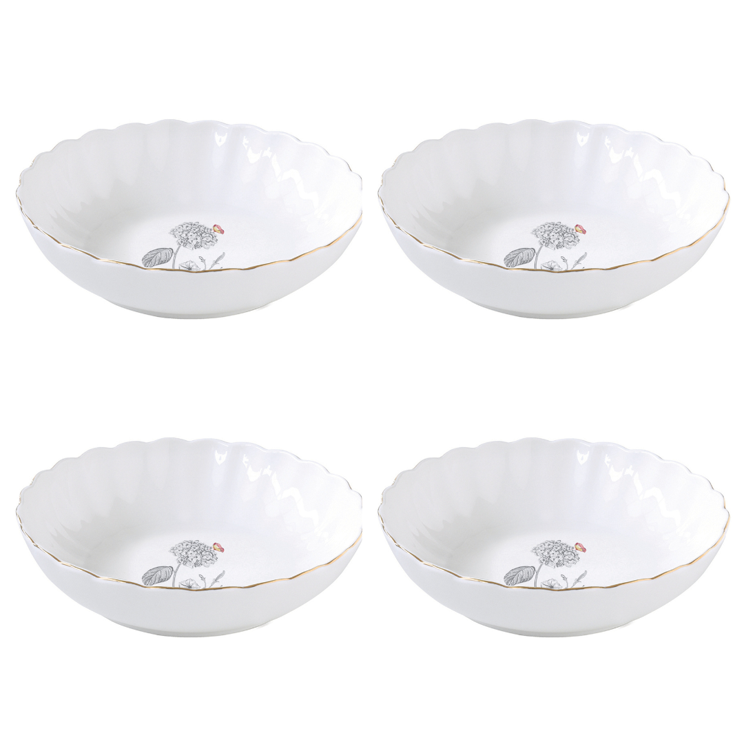 Fleurs et Papillons Set of 4 Soup Plate – image 5 | House Art