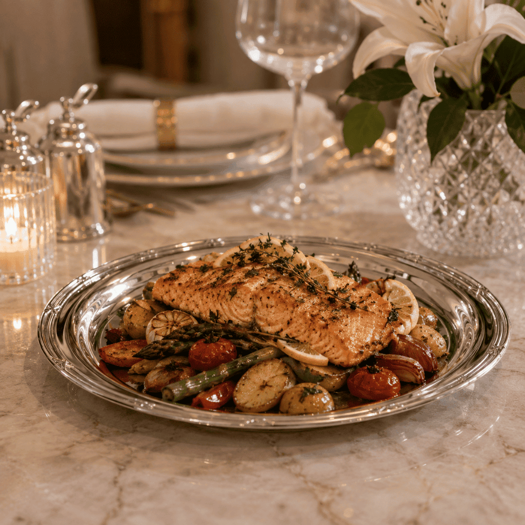 Monaco Stainless Steel Serving Plate – 29 cm | House Art
