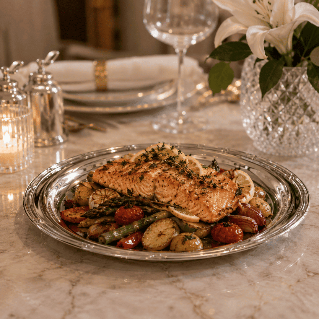 Monaco Stainless Steel Serving Plate – 29 cm | House Art