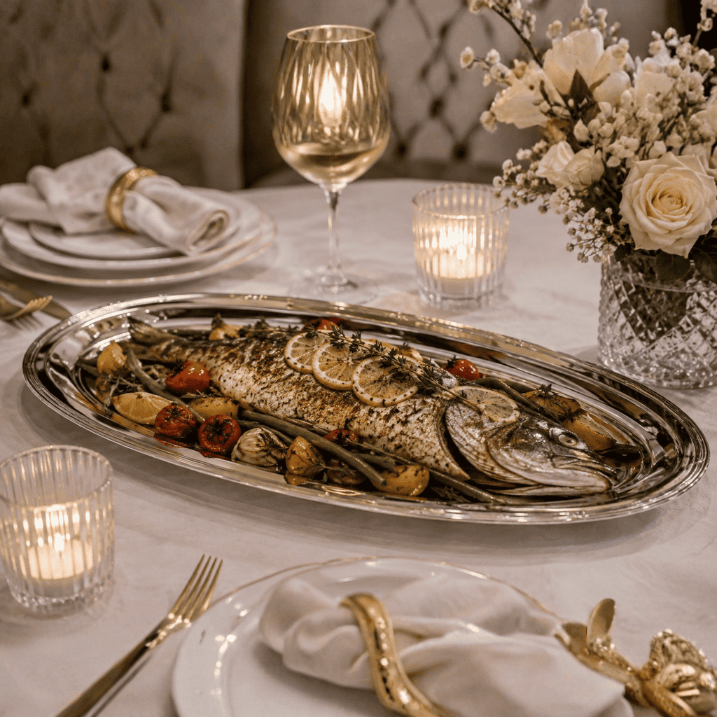 Monaco Stainless Steel Serving Plate 60X25cm | House Art