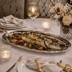 Monaco Stainless Steel Serving Plate 60X25cm | House Art