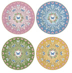 Set 4 Dessert Plates Spring Parade.