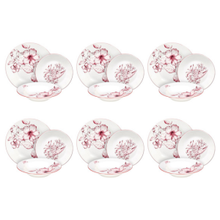 Lade das Bild in den Galerie-Viewer, Colibri 18-Piece Pink Floral Porcelain Dinner Set for 6 | Elegant Botanical Tableware.
