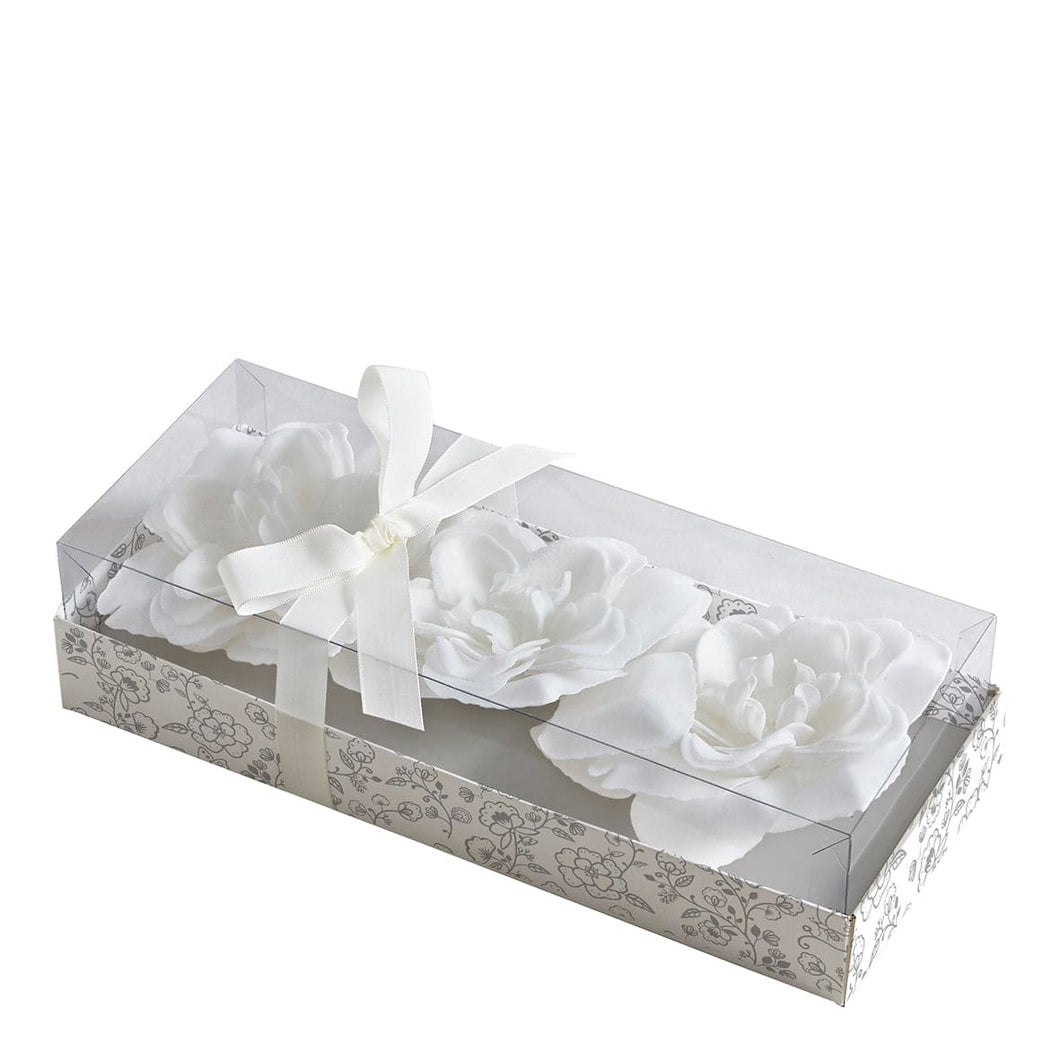 Box of 3 White Flowers Soap in Petals