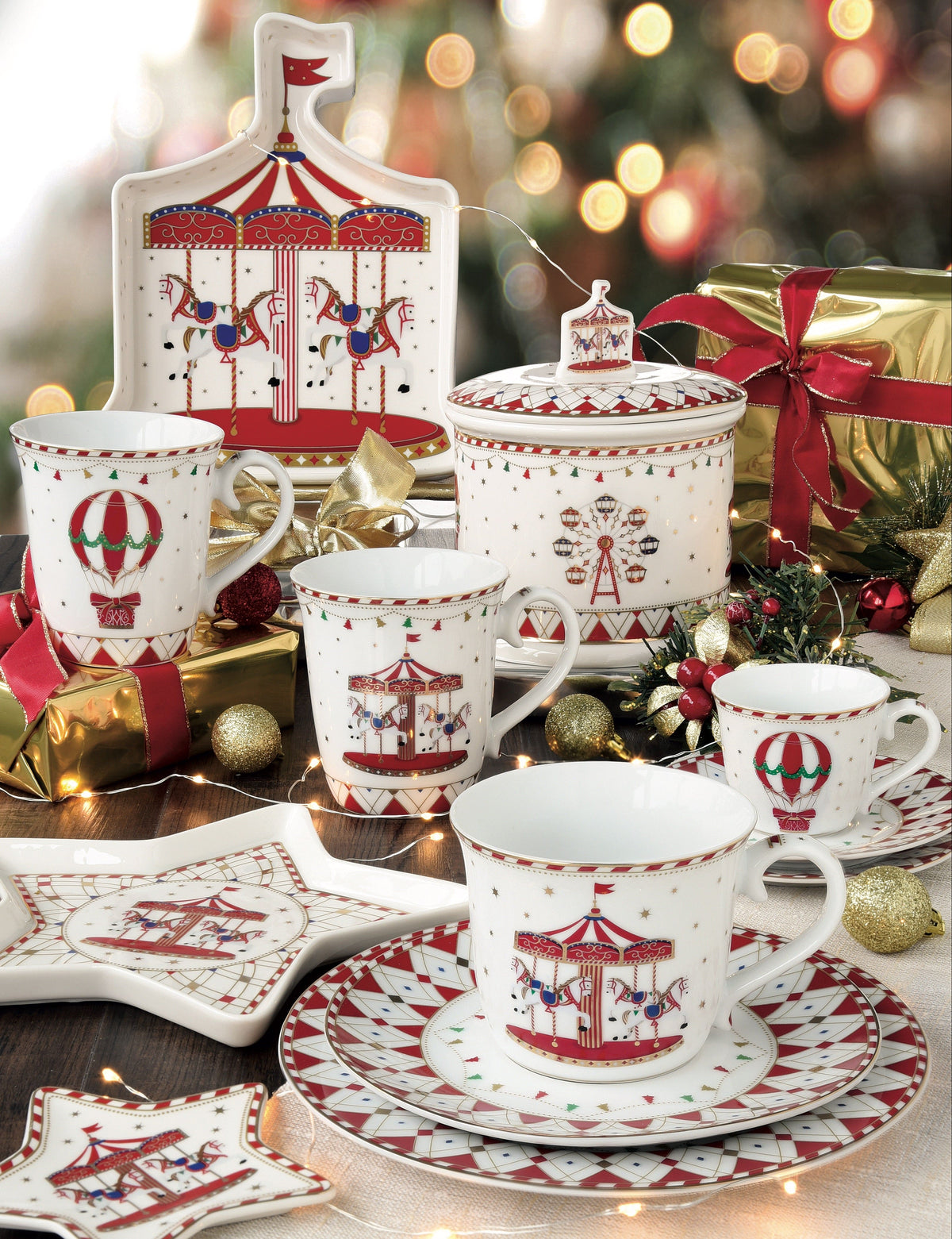 Serving Platter Star Christmas Wonderland.