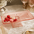 Pink Crystal Elevated Serving Platter – 34 × 17 × 11 cm | House Art