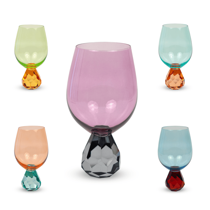 Diamond Effect Cocktail Glasses Set