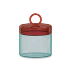 borosilicate glass Jar 1L  with a red ring handle