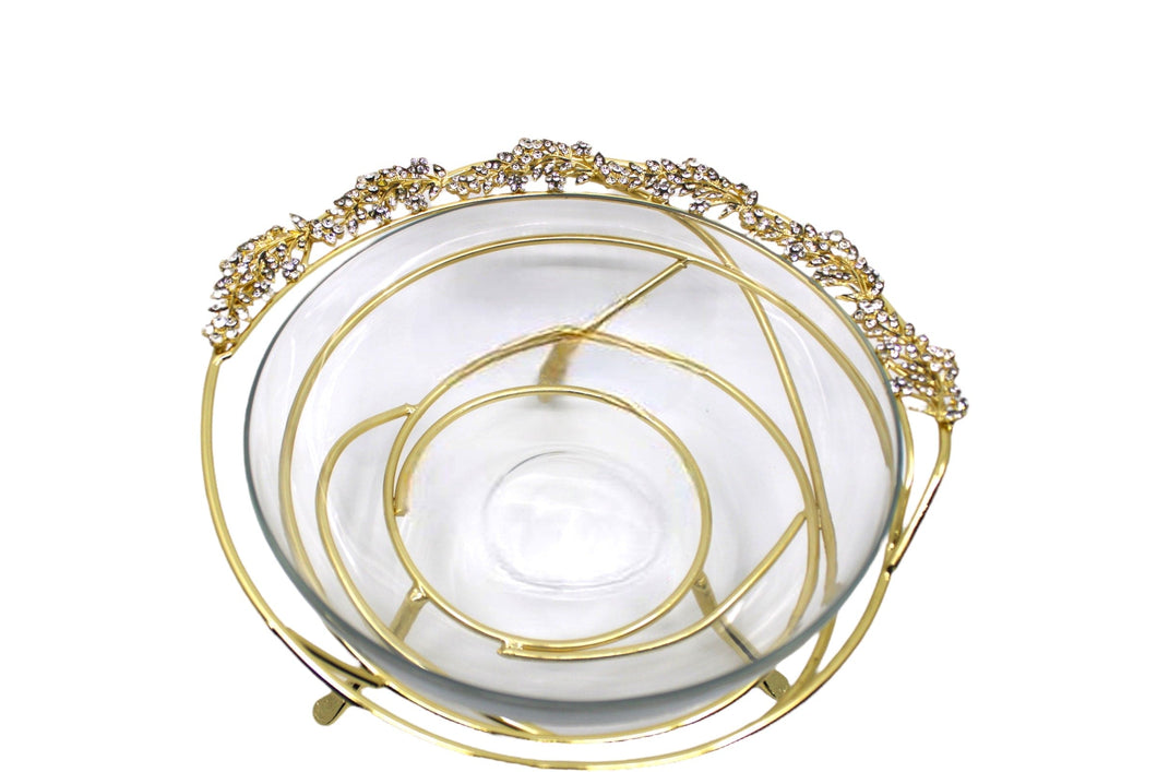 Jewelled Design Bowl On Stand