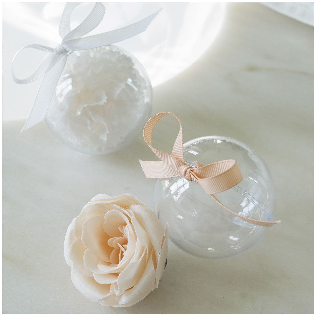Nude rose scented soap ball - Rose scent.