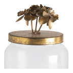 Idylle floral candy box in glass and gold-plated metal - Large model.