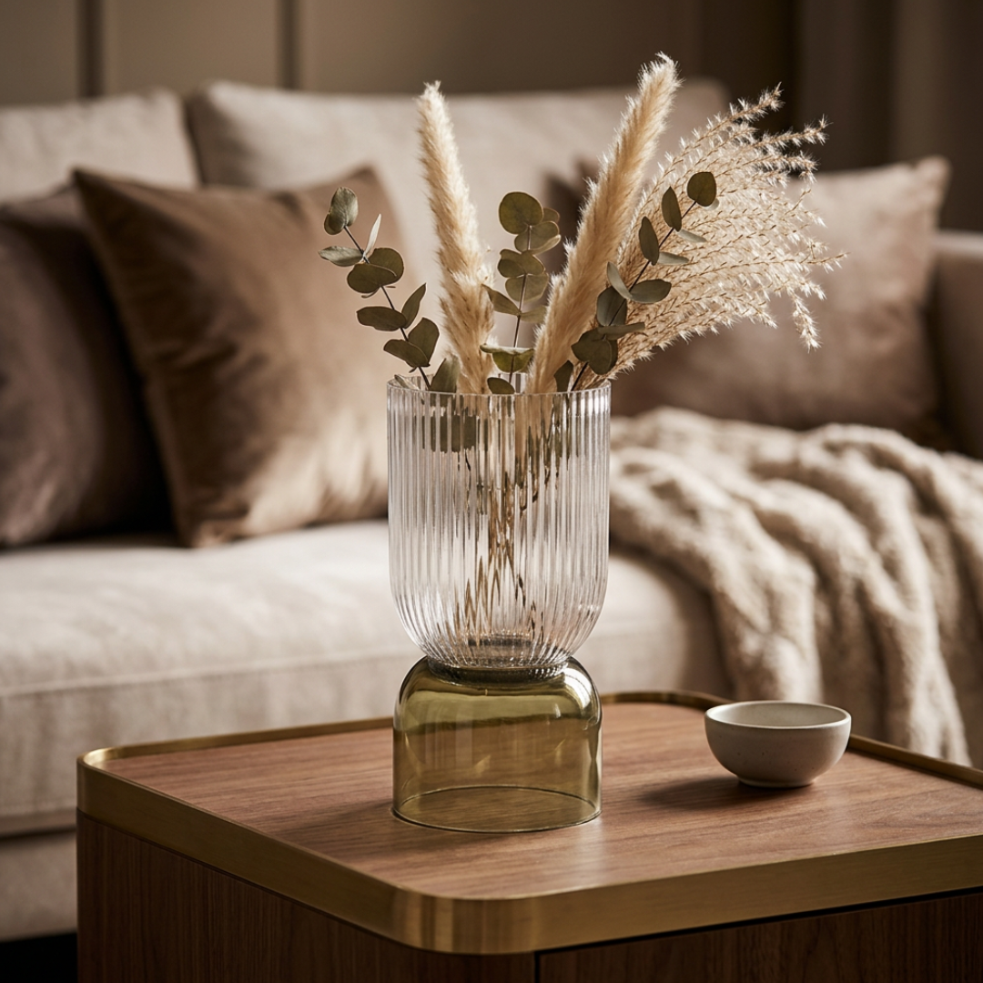 Glass Vase Clear Coffee