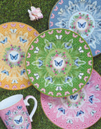 Set 4 Dessert Plates Spring Parade.