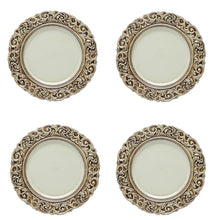 Load image into Gallery viewer, Set of 4 Plastic Sous-plat Cream/Brown 36cm.
