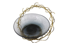 Load image into Gallery viewer, Glass Bowl With Iron Wire Stand
