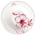 Colibri 18-Piece Pink Floral Porcelain Dinner Set for 6 | Elegant Botanical Tableware.