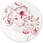 Colibri 18-Piece Pink Floral Porcelain Dinner Set for 6 | Elegant Botanical Tableware.