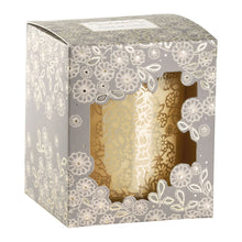 Lade das Bild in den Galerie-Viewer, Glasglocke mit Metallsockel Fleur D&#39;Or Kerze
