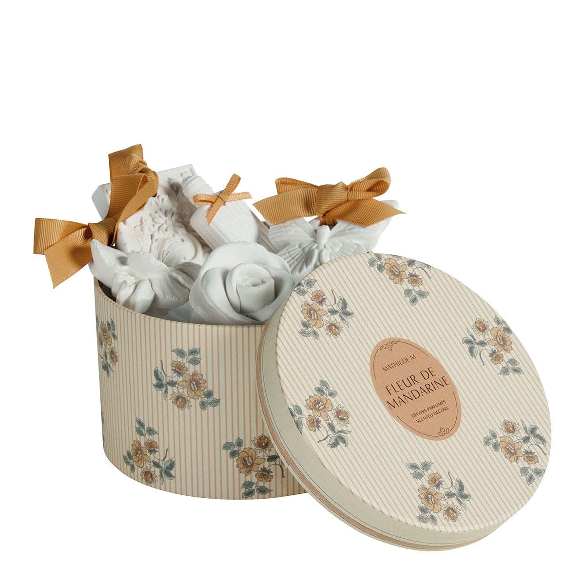 Set of 5 scented decorations - Fleur de Mandarine.