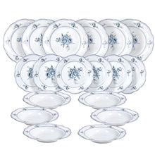 Load image into Gallery viewer, CAPPETTATA HERITAGE FLORALS 18-Piece Blue Floral Porcelain Dinner Set for 6.
