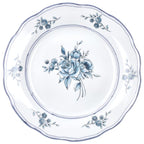 CAPPETTATA HERITAGE FLORALS 18-Piece Blue Floral Porcelain Dinner Set for 6.