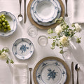 CAPPETTATA HERITAGE FLORALS 18-Piece Blue Floral Porcelain Dinner Set for 6.