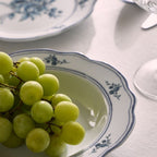 CAPPETTATA HERITAGE FLORALS 18-Piece Blue Floral Porcelain Dinner Set for 6.