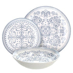 MADISON ARABESQUE 18-Piece Mediterranean Porcelain Dinner Set for 6.