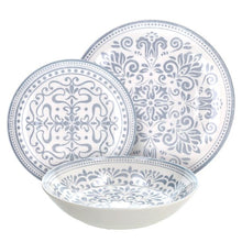 Load image into Gallery viewer, MADISON ARABESQUE 18-Piece Mediterranean Porcelain Dinner Set for 6.
