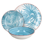 Madison Exotic 18-Piece Tropical Porcelain Dinner Set for 6 | Multicolour Botanical Tableware.