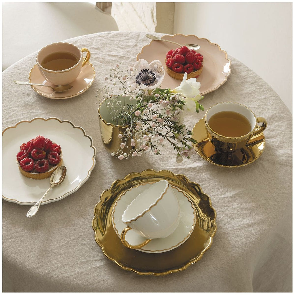 Gold & White Mug Set of 2.