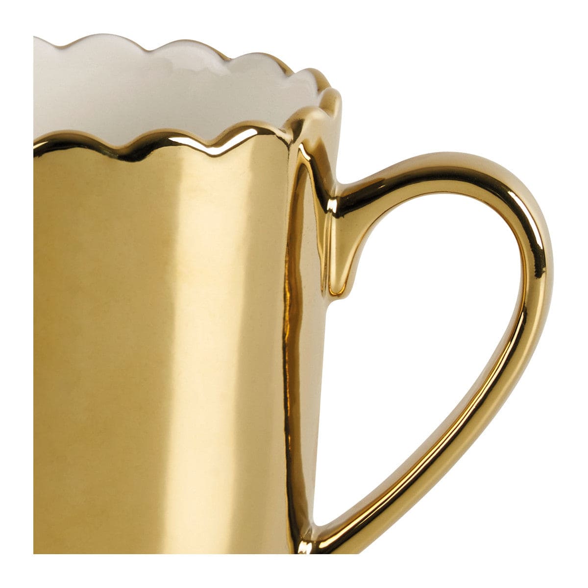 Gold & White Mug Set of 2.
