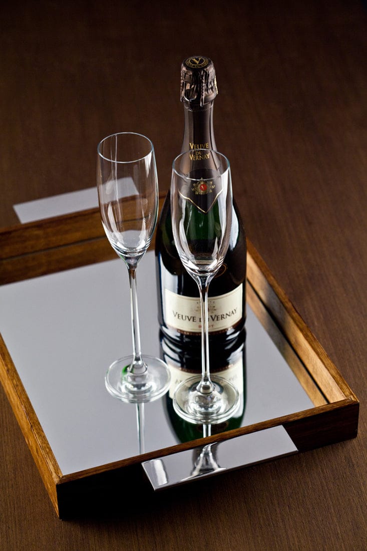 Mirrored tray.