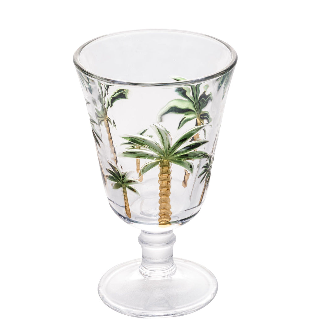 Set of 6 Hand Painted Palm trees Glasses