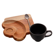 Load image into Gallery viewer, Porcelain Mug 195ml on a Wooden Tray 30x18x8cm
