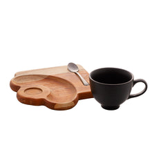 Load image into Gallery viewer, Porcelain Mug 195ml on a Wooden Tray 30x18x8cm
