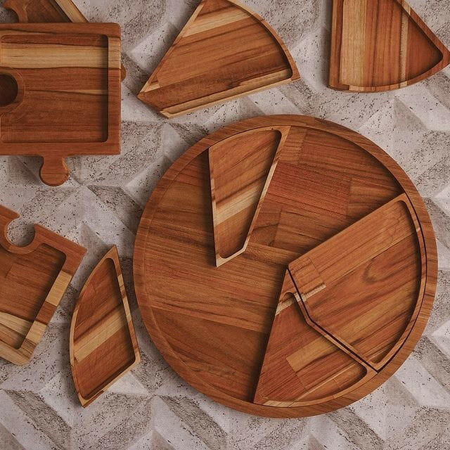 Atelier Teak Appetiser Serving Dish 33x2cm