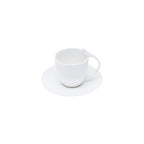 Set of 6 White Birds Cup and Saucer 85ml.