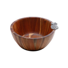 Load image into Gallery viewer, Pineapple Wooden Salad Bowl 25x25x11cm
