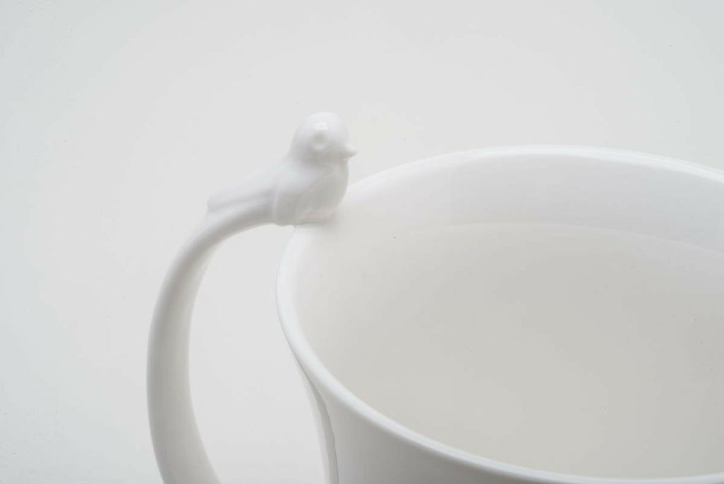 Birds White Porcelain Mug 350ml.